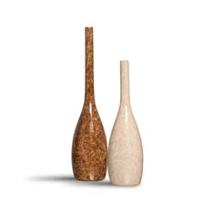 Vaso Tulipa Marrom e Bege Petra