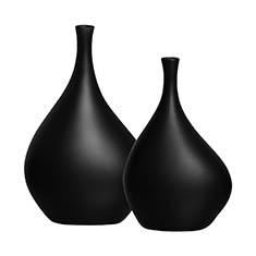 Vaso Cristal Preto Fosco
